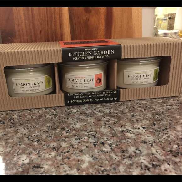 NIB Trader Joe’s 3Pk Kitchen Garden Candle Set - Picture 3 of 8